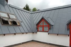 Klenotem mezi plechovými střechámi je krytina Seamline.  Vysoce tvárný plech určený i na velmi nízké sklony a obloukové střechy, vhodná na moderní i historické budovy, bezúdržbová, s vysokou životností a bohatou škálou barev.  Drážková krytina Seamline nachází uplatnění mimo jiné v horských oblastech, kde jsou na střechy kladeny zvýšené klimatické nároky, nápor sněhu, výrazné střídání teplot apod.  Důkazem toho, jak náročným podmínkám krytina Semaline umí odolávat je stříbrná falcovaná střecha restaurace na švédském pobřeží. 