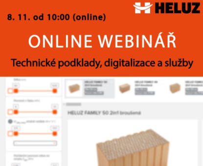HELUZ zve na online webinář s tématem: Technické podklady, digitalizace a služby