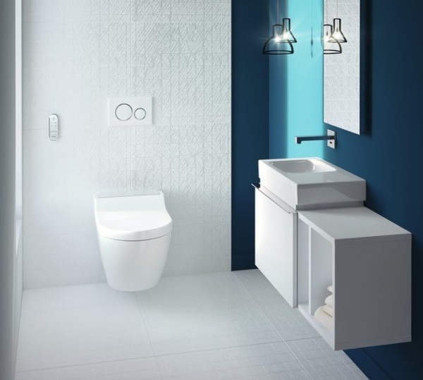 Sprchovací WC Geberit AquaClean Tuma s keramickou mísou Rimfree 