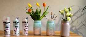 DIY: Vyrobte si barevnou vázu ze zavařovací sklenice