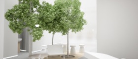 První živé stromy v českém obchodním centru navrhla architektka Vera Hampl