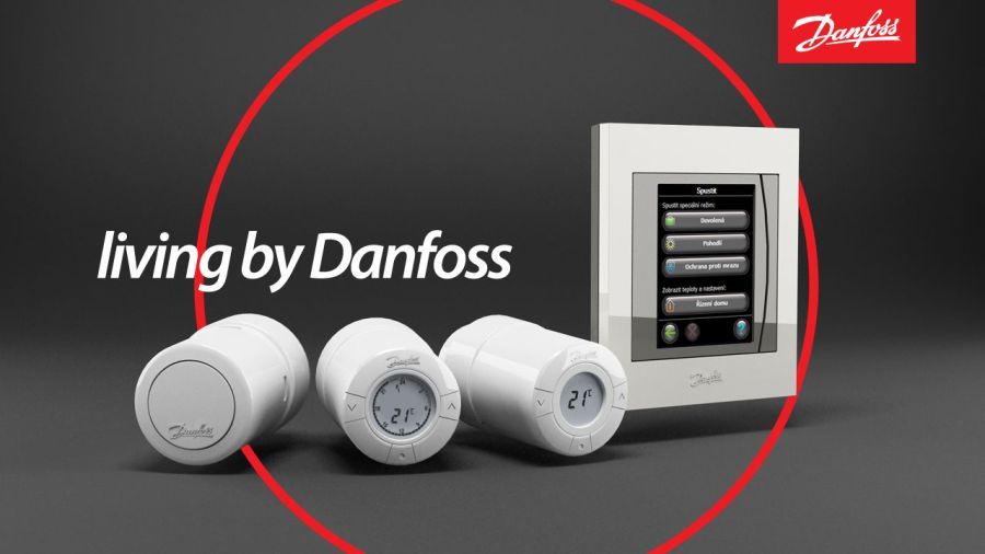 Centrální jednotka Danfoss LinkCC, hlavice RAX , termostatické hlavice, living eco ® a living connect®